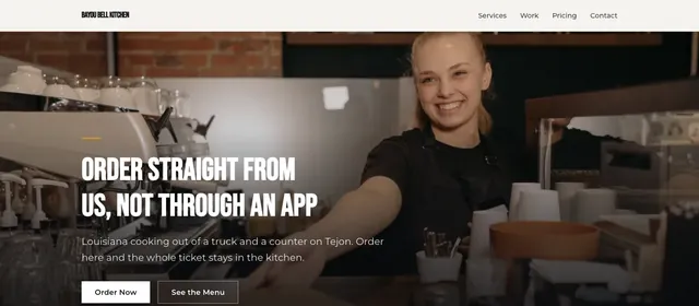 Bayou Bell Kitchen — the restaurant / food truck example homepage