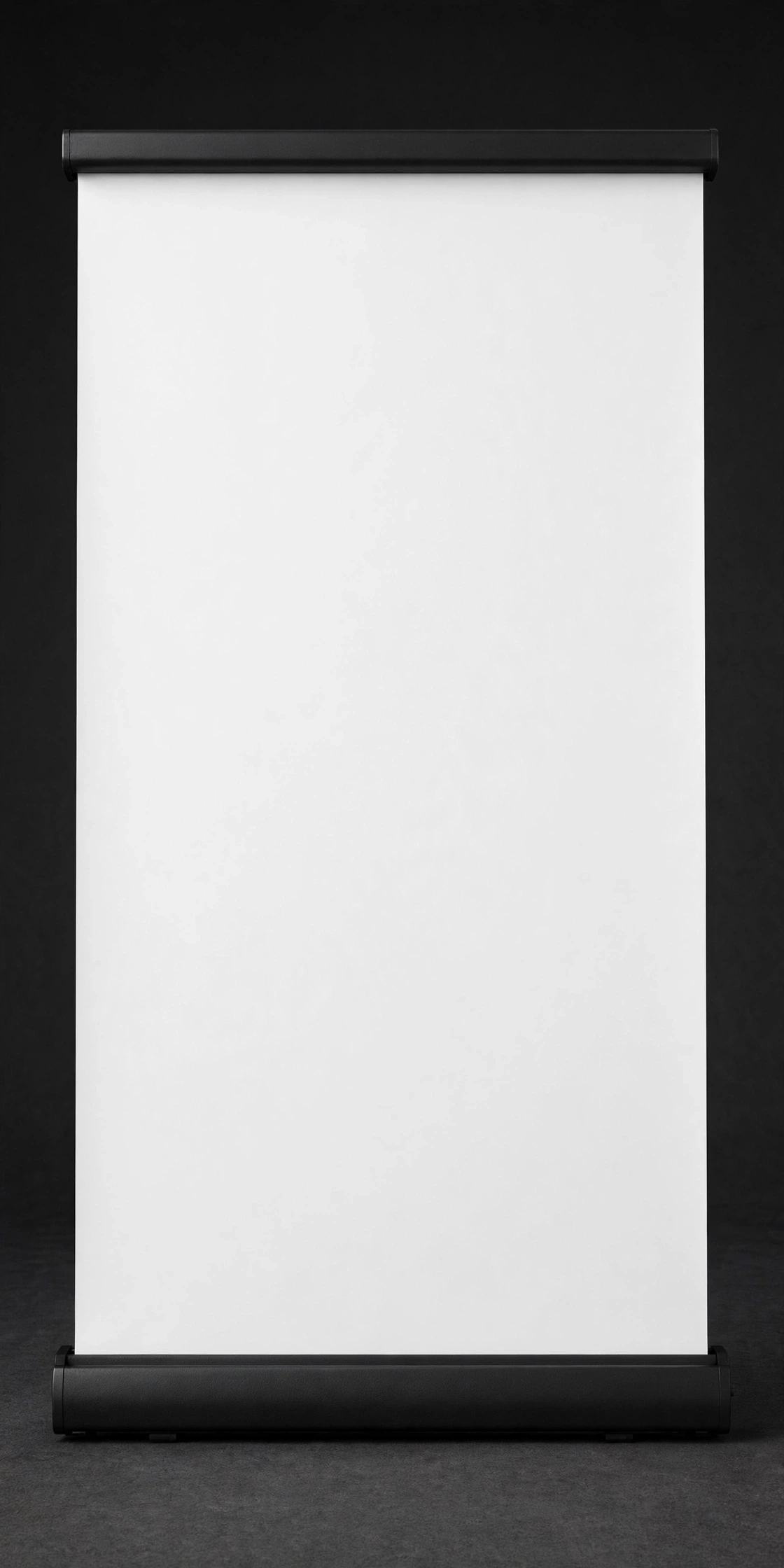 Wide premium retractable banner stand with a blank white graphic