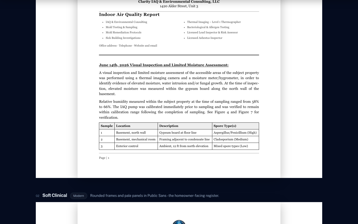 Clarity IAQ — build capture