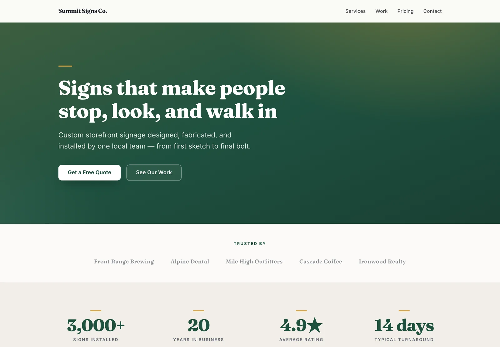Ridgeline Signs — generated by the builder built with our system