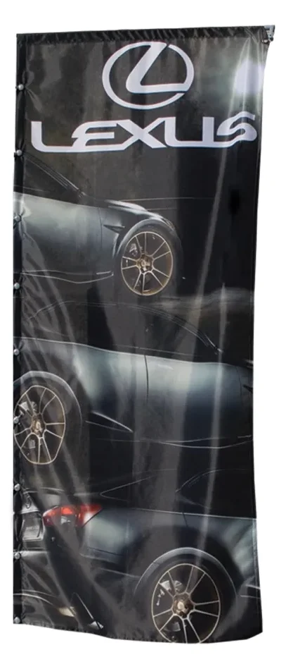Splash outdoor banner stand with printed fabric