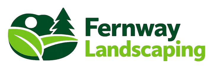 Clean mark + name logo for Fernway Landscaping
