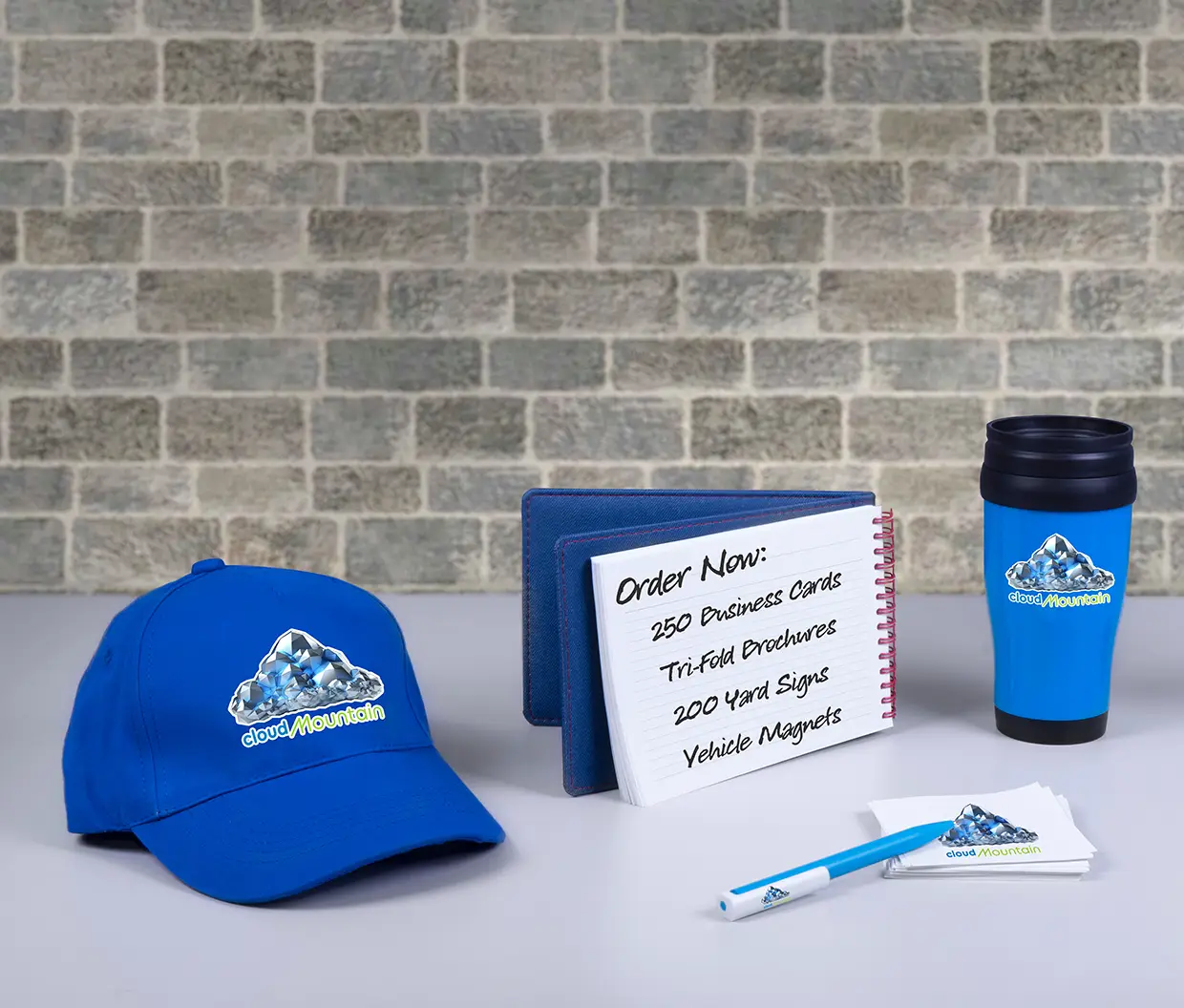 Business Products - Baseball cap, Pen, Business Cards, Coffee Mug, Notepad